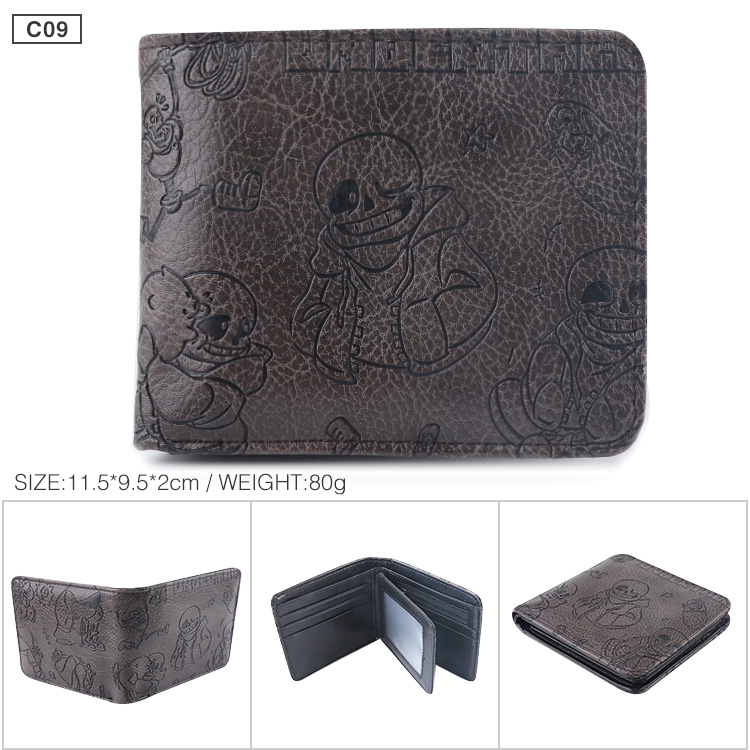 Cartoon character cartoon Folded Embossed Short Leather Wallet Purse 11.5X9.5CM 60G
