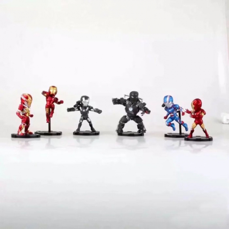 The avengers allianc a set of 6 models WCF Iron Man Boxed Figure Decoration 8CM a box of 100 price for 1 set