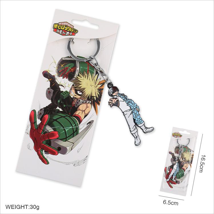 My Hero Academia Todoroki Shoto Black Keychain Pendant E style