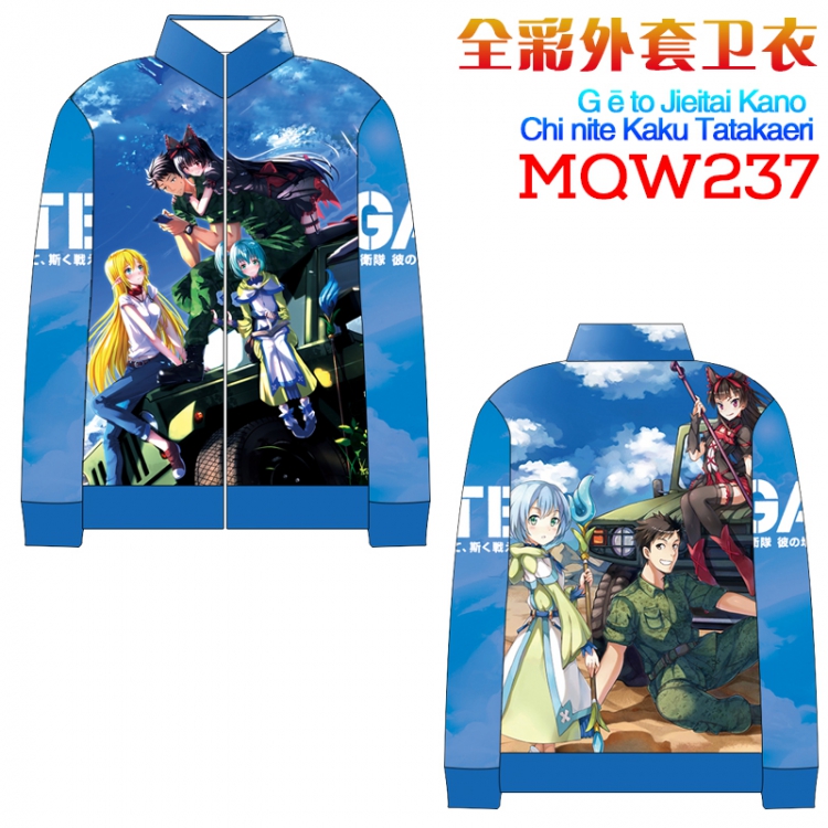 GATE Full Color zipper Long sleeve coat Sweatshirt M L XL XXL XXXL MQW237