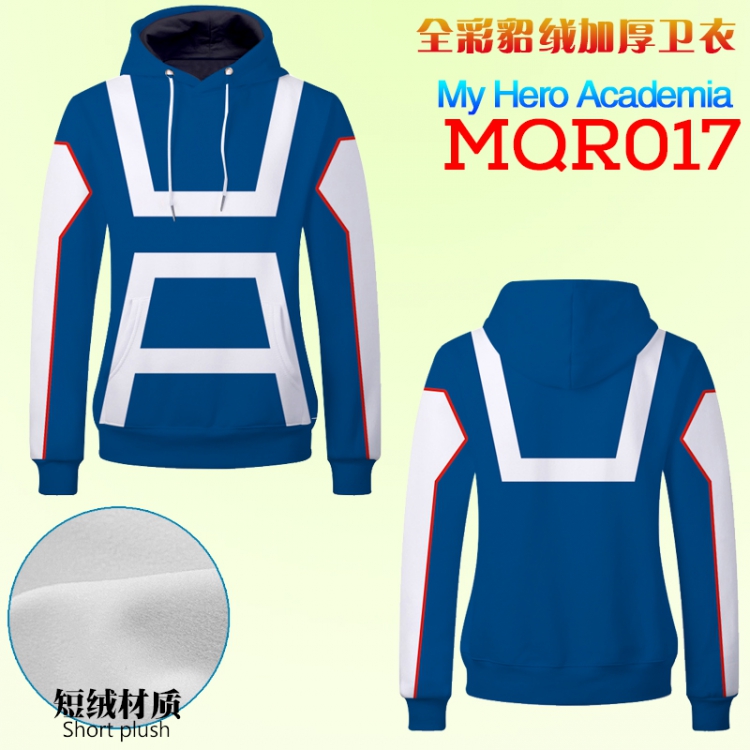 My Hero Academia Full color double-sided thick patch pocket hooded Fleece M L XL XXL XXXL MQR017