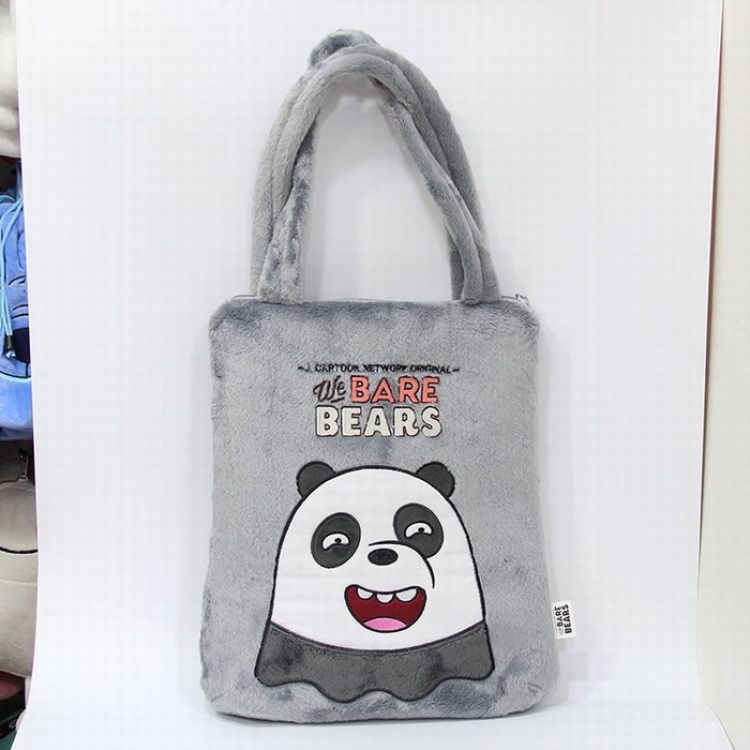 We Bare Bears Panda Style A Plush wrist bag shoulder bag 32X36CM