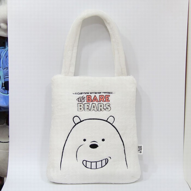 We Bare Bears Polar bear Style A Plush wrist bag shoulder bag 32X36CM