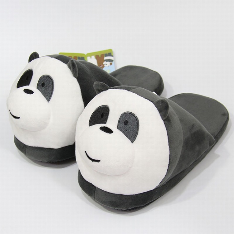 slipper We Bare Bears Panda Half-packed plush slippers 28CM