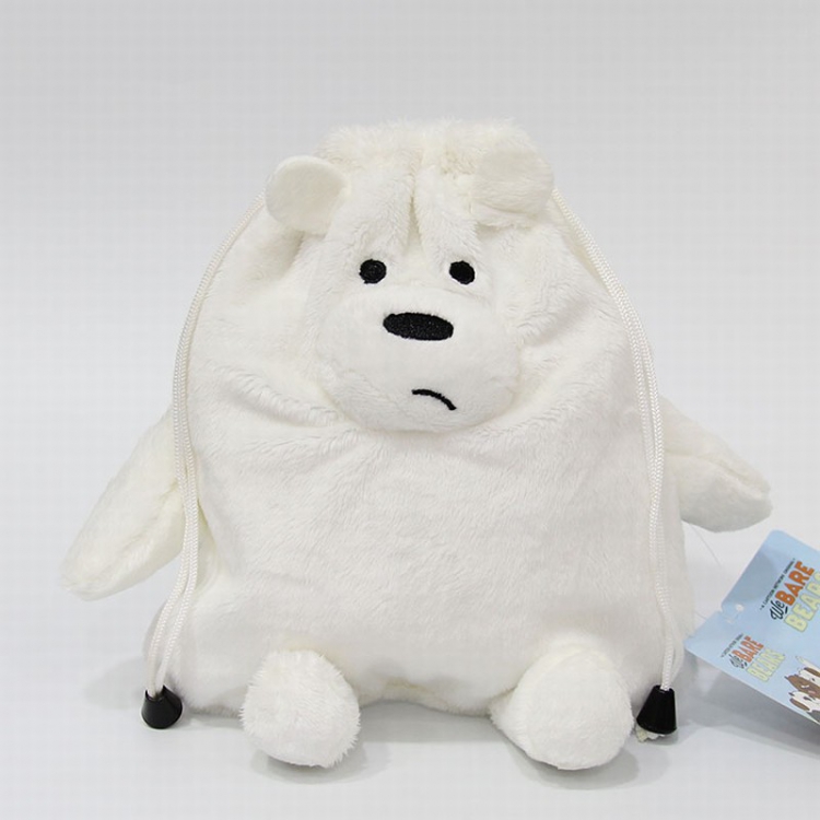 We Bare Bears White bear Plush pocket Bag 21X19CM