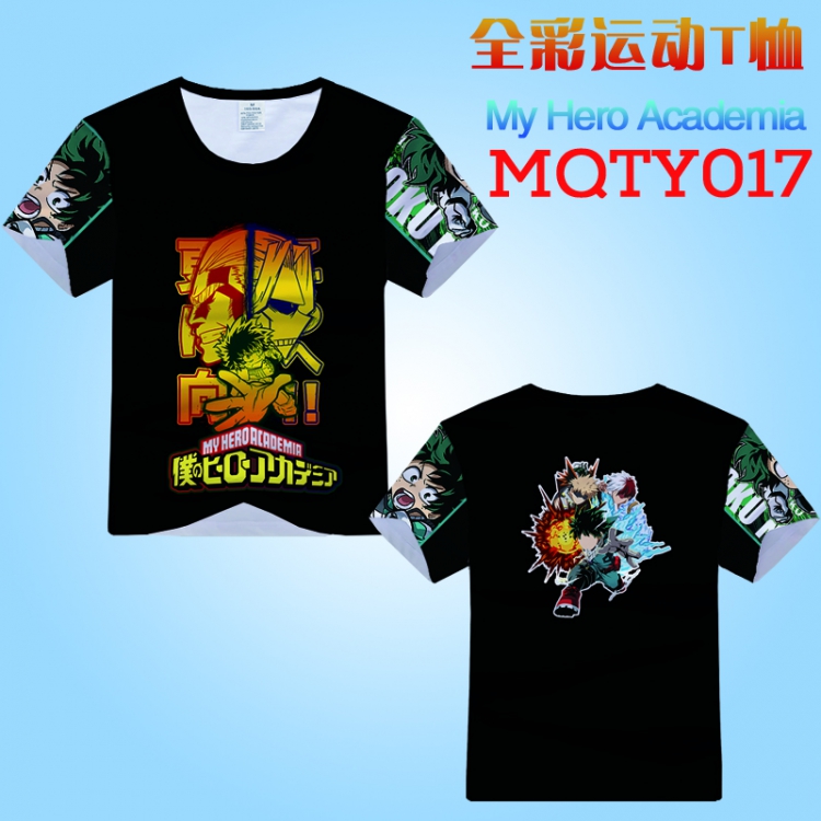 My Hero Academia Full Color Sports Loose Print Short-sleeved T-shirt EUR SIZE S M L XL XXL XXXL MQTY017