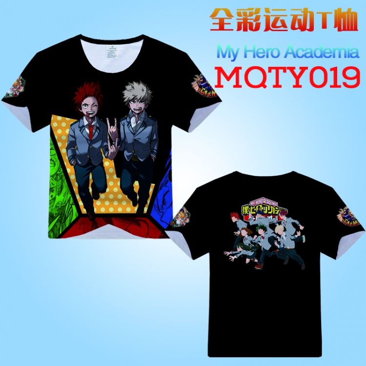 My Hero Academia Full Color Sports Loose Print Short-sleeved T-shirt EUR SIZE S M L XL XXL XXXL MQTY019