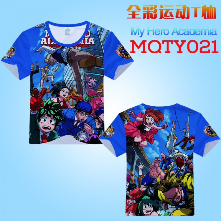 My Hero Academia Full Color Sports Loose Print Short-sleeved T-shirt EUR SIZE S M L XL XXL XXXL MQTY021