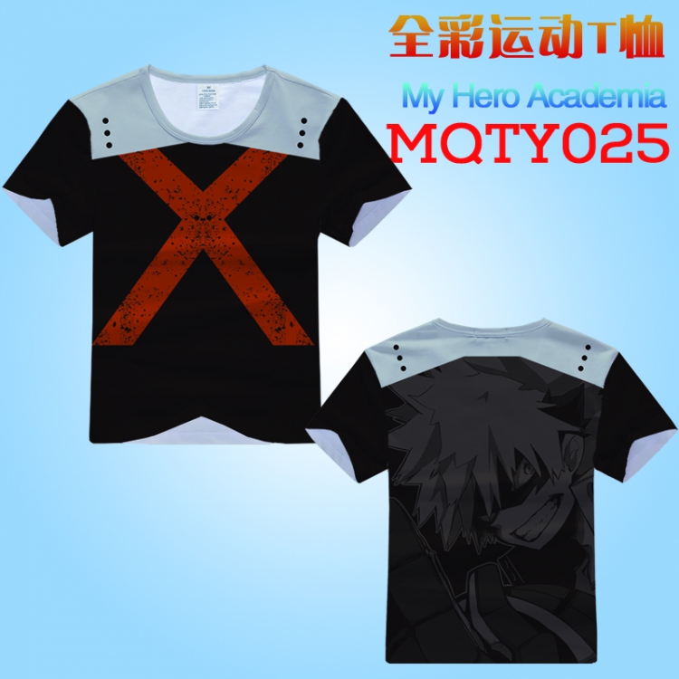My Hero Academia Full Color Sports Loose Print Short-sleeved T-shirt EUR SIZE S M L XL XXL XXXL MQTY025