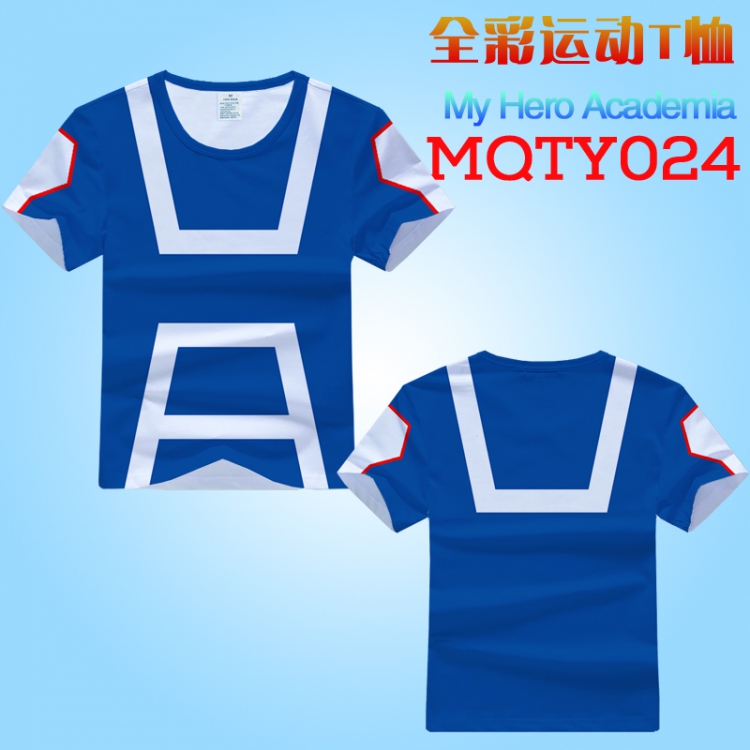 My Hero Academia Full Color Sports Loose Print Short-sleeved T-shirt EUR SIZE S M L XL XXL XXXL MQTY024