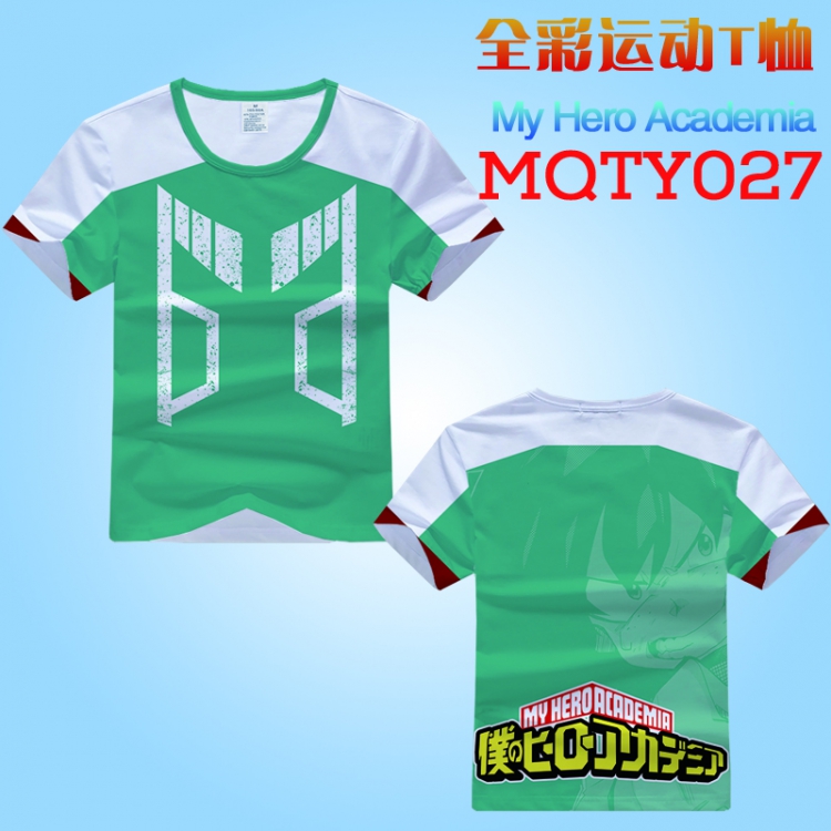 My Hero Academia Full Color Sports Loose Print Short-sleeved T-shirt EUR SIZE S M L XL XXL XXXL MQTY027