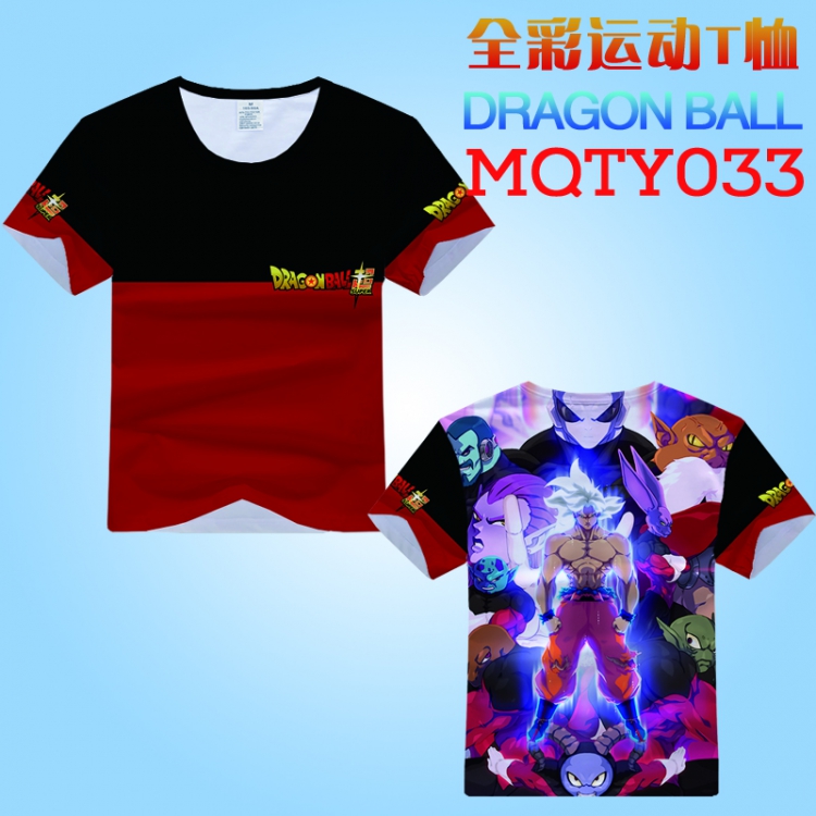 DRAGON BALL Full Color Sports Loose Print Short-sleeved T-shirt EUR SIZE S M L XL XXL XXXL MQTY033