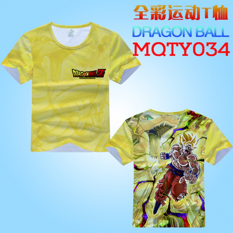 DRAGON BALL Full Color Sports Loose Print Short-sleeved T-shirt EUR SIZE S M L XL XXL XXXL MQTY034