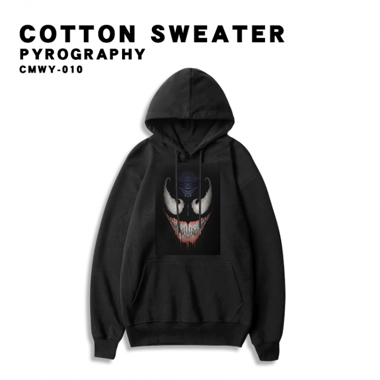 Venom Black single-sided printed cotton hooded sweater S M L XL XXL XXXL Order 2 days in advance CMWY-010
