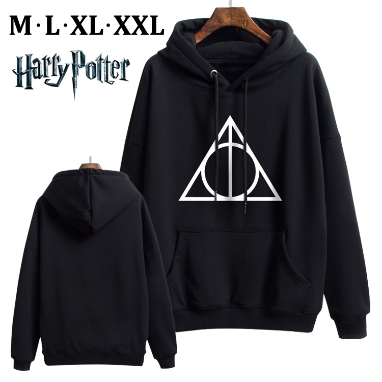 Harry Potter Black Brinting Thick Hooded Sweater M L XL XXL Style B