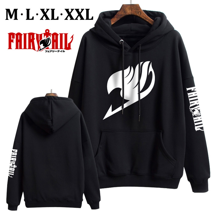 Fairy tail Black Brinting Thick Hooded Sweater M L XL XXL