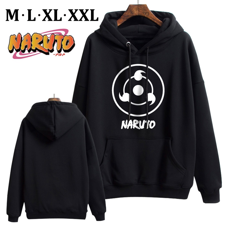 Naruto Black Brinting Thick Hooded Sweater M L XL XXL Style A