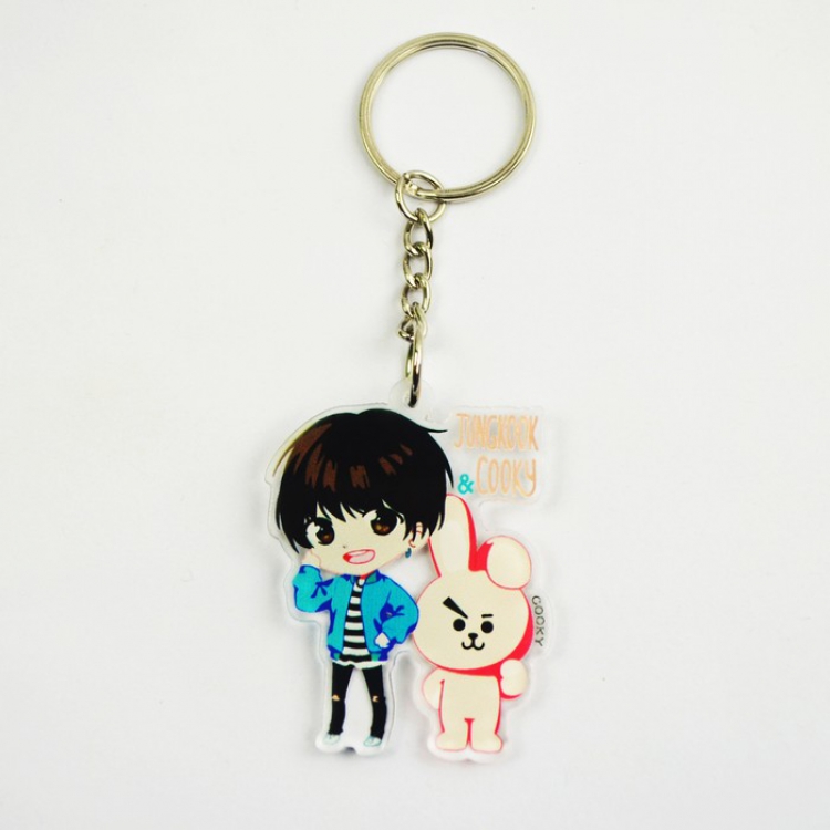 BTS BT21 j-kook Cartoon doll keychain pendant price for 10 pcs