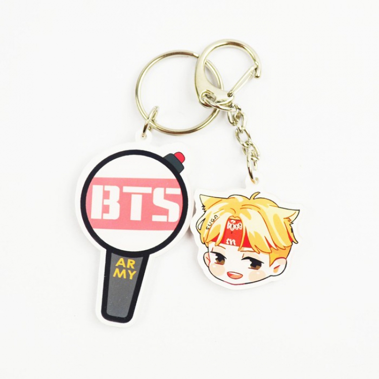 BTS suga Cartoon doll keychain pendant price for 10 pcs