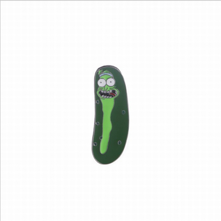 Rick and Morty Pickled cucumber Cartoon Alloy Badge Brooch Opp bag price for 10 pcs 3 days in advance booking