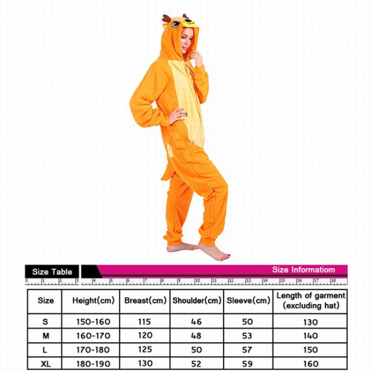Animal 3D Cartoon Giraffe One-piece Pajamas S M L XL preorder 3 days price for 3 pcs