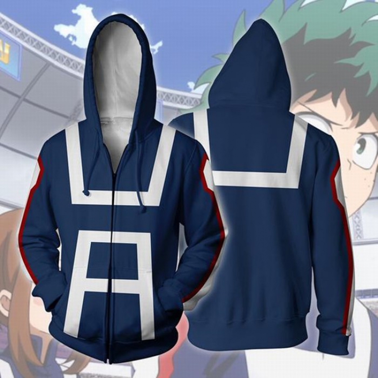 My Hero Academia Dark blue Hooded zipper sweater coat S M L XL XXL XXXL XXXXL XXXXXL preorder 3days price for 2 pcs