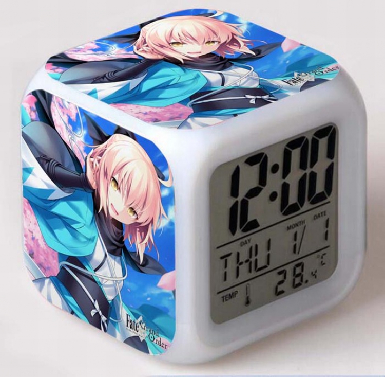 Fate stay night Colorful Mood Discoloration Boxed Alarm clock Style B