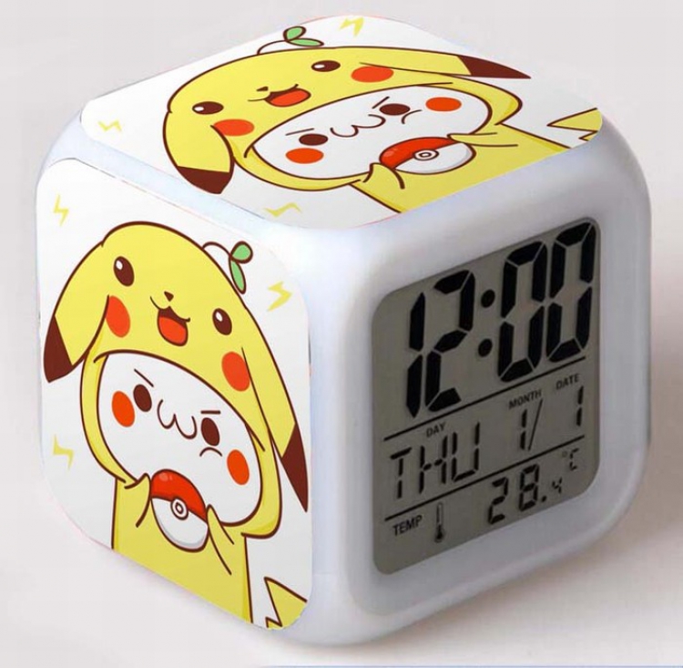 Yan text Colorful Mood Discoloration Boxed Alarm clock Style D