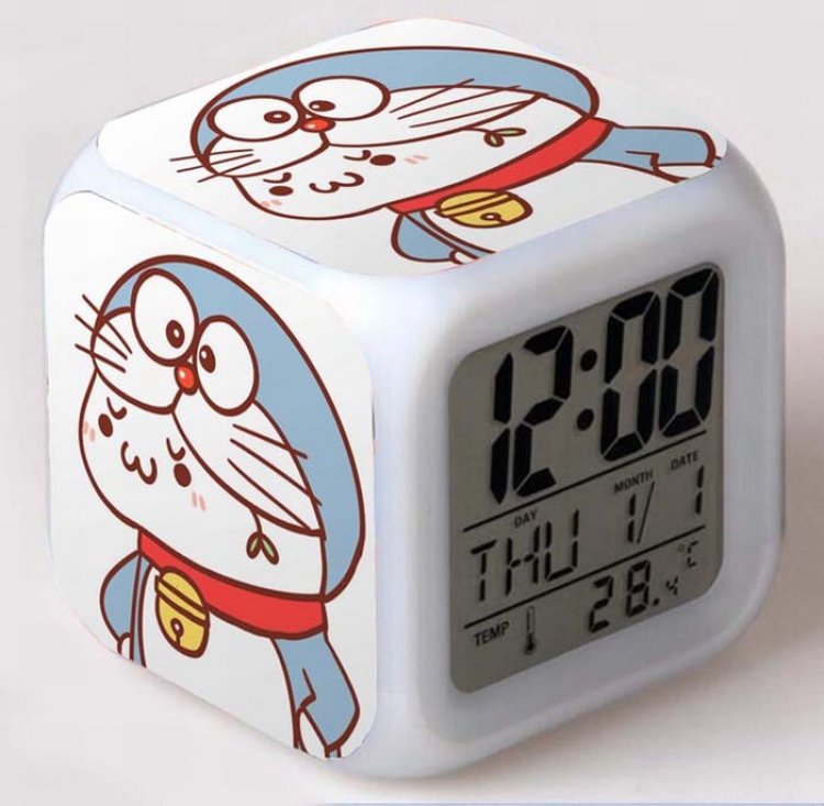 Yan text Colorful Mood Discoloration Boxed Alarm clock Style C