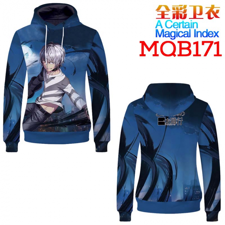A Certain Magical Index Full color long sleeve with hat sweater M L XL XXL XXXL MQB171