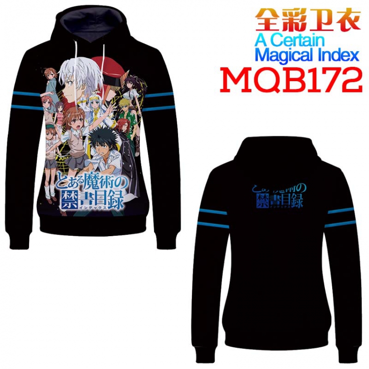 A Certain Magical Index Full color long sleeve with hat sweater M L XL XXL XXXL MQB172