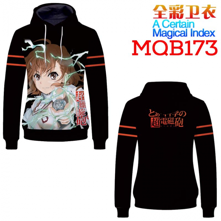 A Certain Magical Index Full color long sleeve with hat sweater M L XL XXL XXXL MQB173