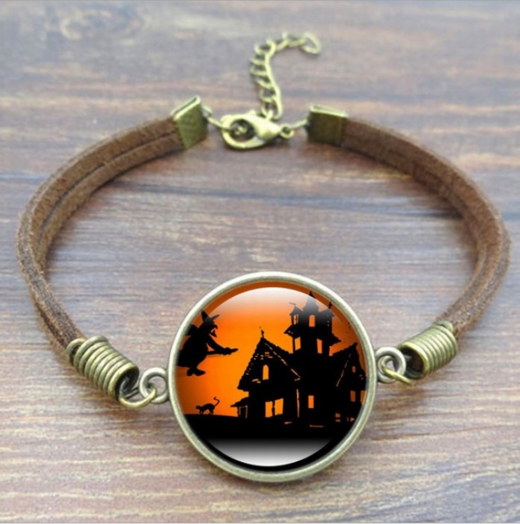 Halloween Brown rope alloy bracelet Pendant2CM 15G price for 2 pcs Style A
