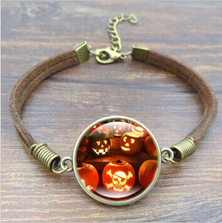Halloween Brown rope alloy bracelet Pendant2CM 15G price for 2 pcs Style C