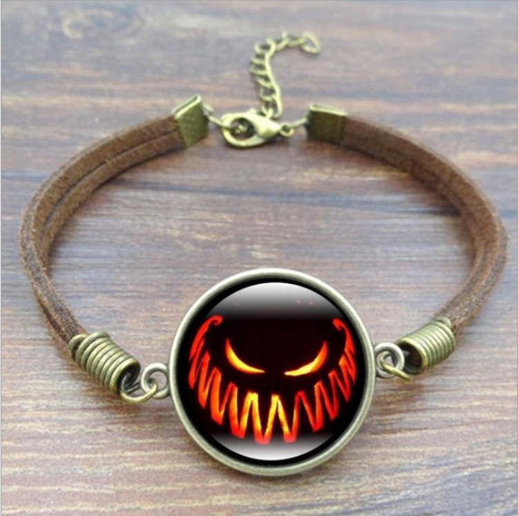 Halloween Brown rope alloy bracelet Pendant2CM 15G price for 2 pcs Style E