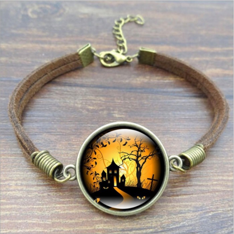 Halloween Brown rope alloy bracelet Pendant2CM 15G price for 2 pcs Style J