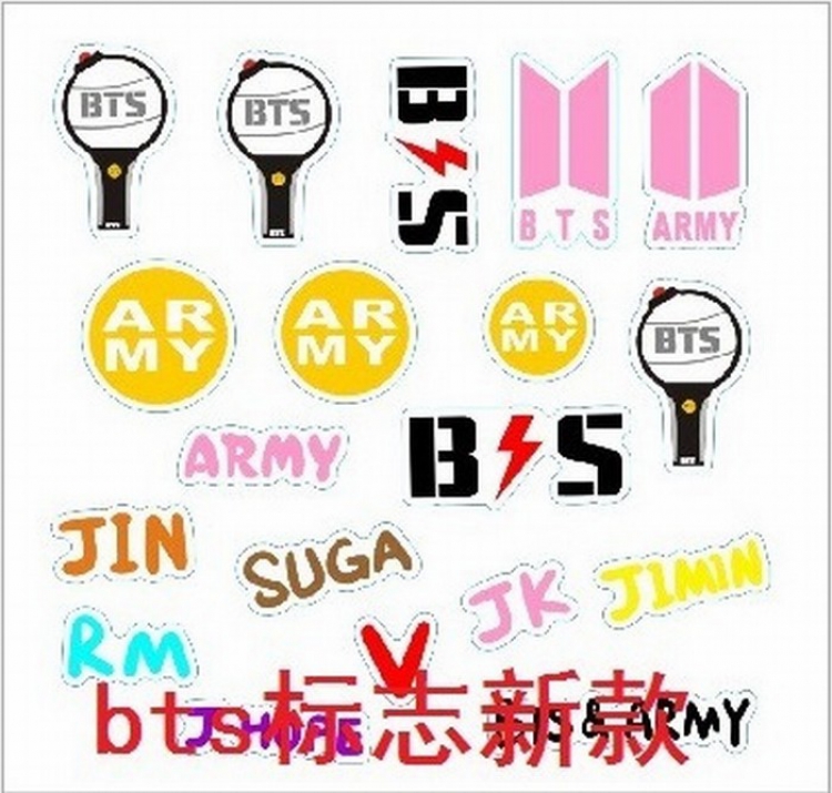 BTS Acrylic mobile phone bracket OPP bag Decoration 8CM price for 10 pcs