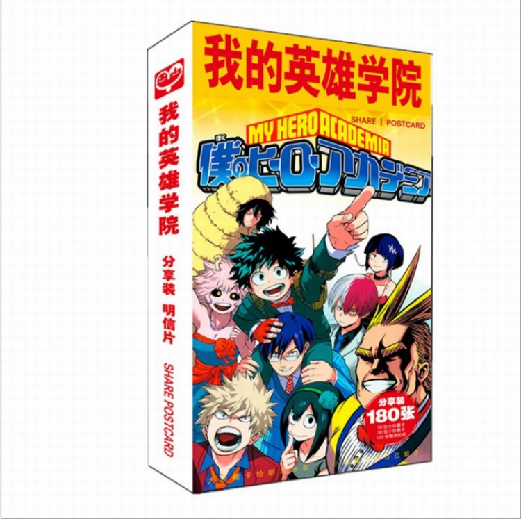 My Hero Academia Anime postcard 1 box of 180 sheets 19.6X9.6CM price for 5 pcs cover random