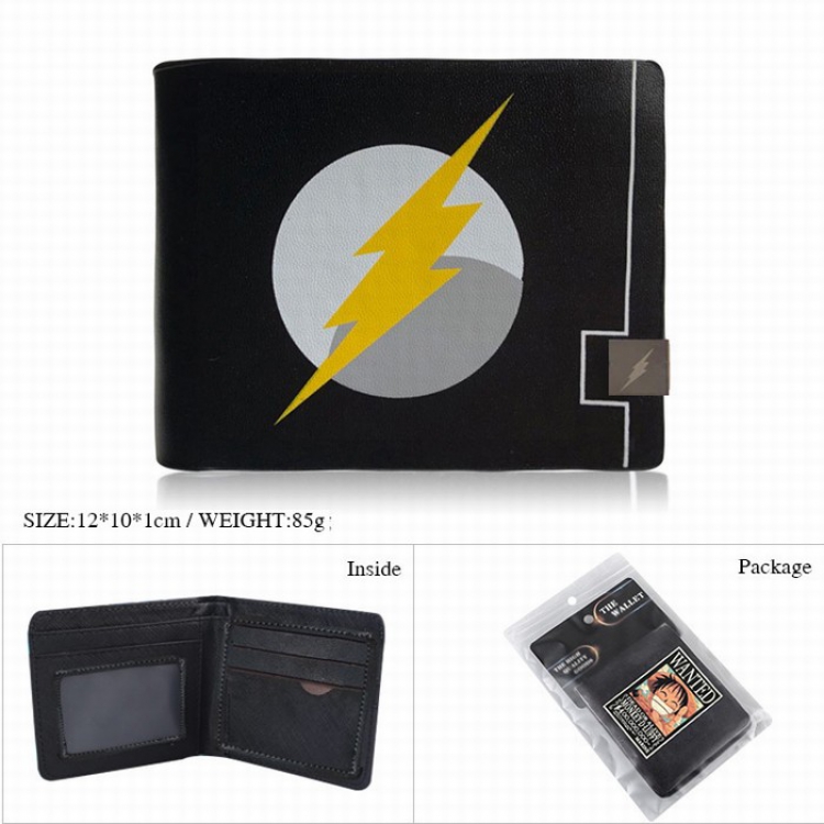The Flash Full color printed short wallet Purse 12X10X1CM 85G