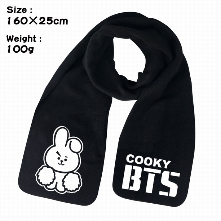 BTS BT21 Keep warm Plush Scarf Bib 160X25CM 100G Style H