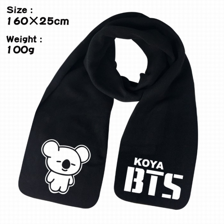 BTS BT21 Keep warm Plush Scarf Bib 160X25CM 100G Style B