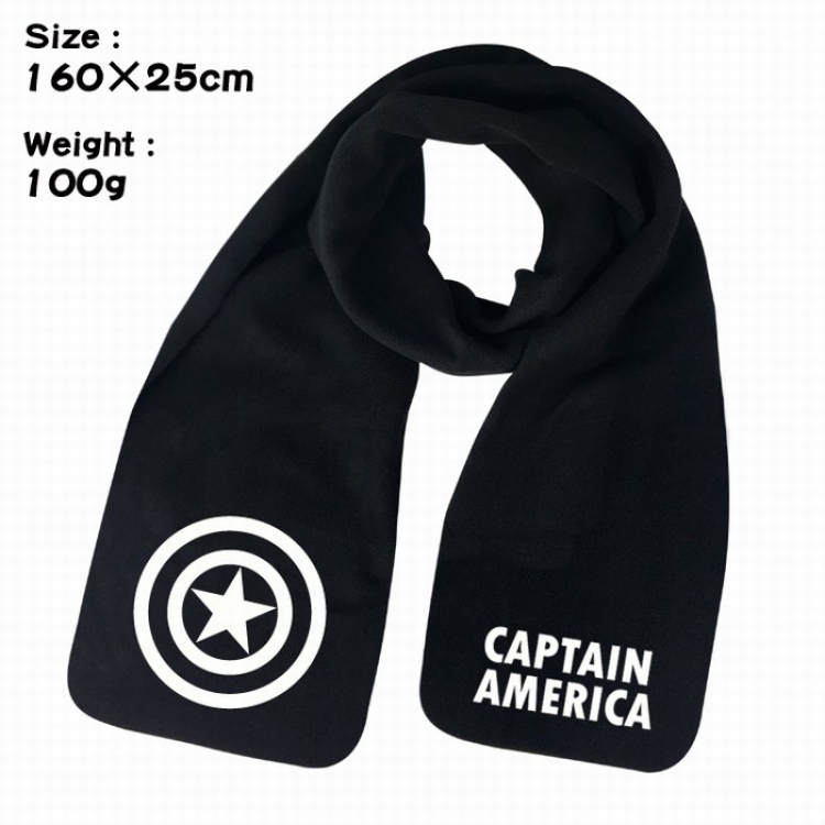 Captain America Keep warm Plush Scarf Bib 160X25CM 100G