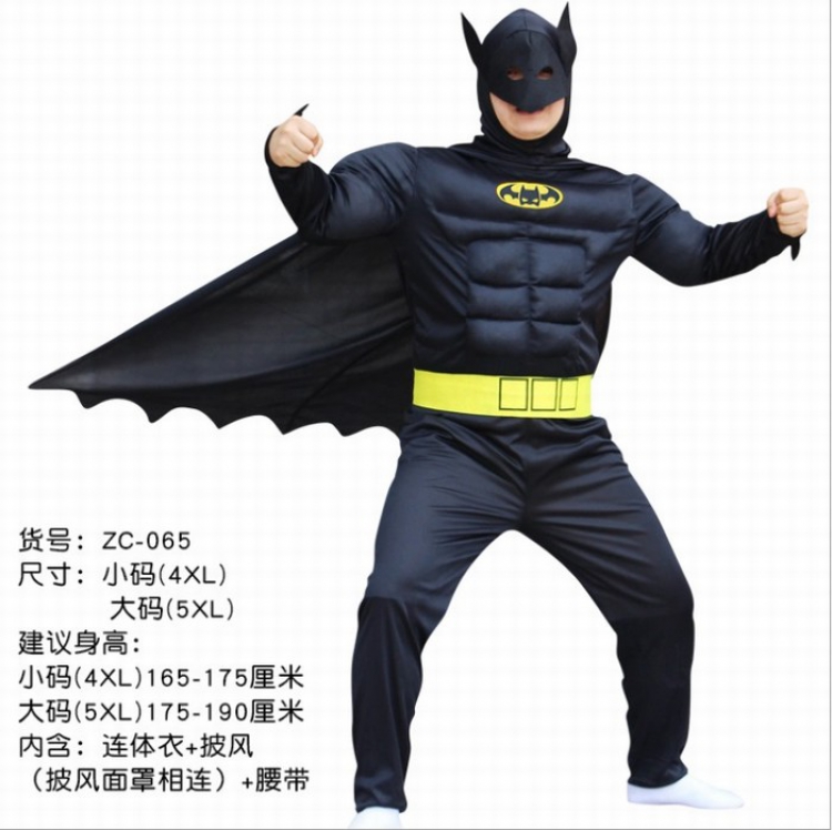 Halloween Batman COSPLAY Coverall adult muscle ZA series  4XL 5XL preorder 3 days price for 3 pcs