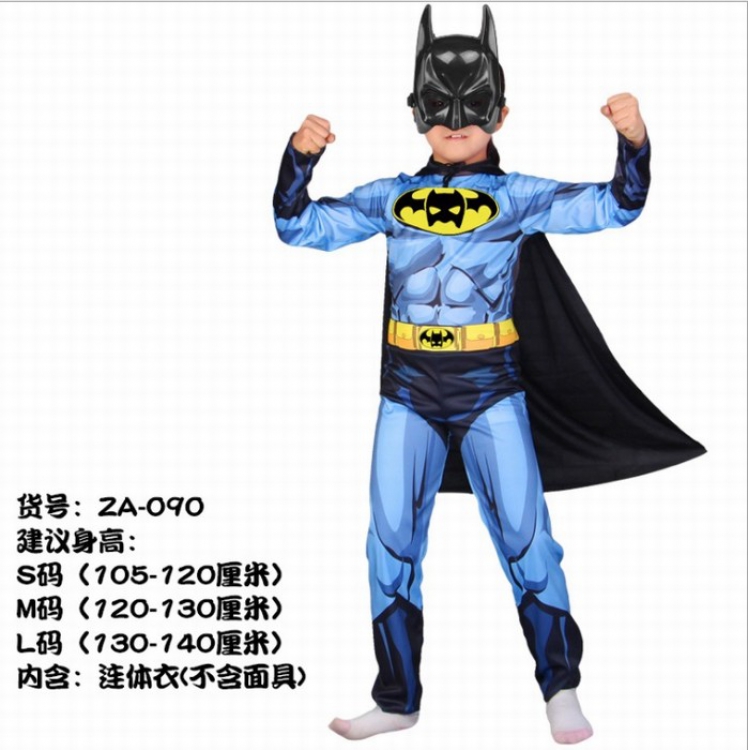 Halloween Batman COSPLAY Coverall ordinary child ZA series blue S M L preorder 3 days price for 3 pcs