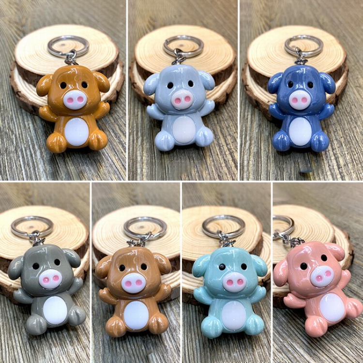 Piggy Cute creative cartoon keychain pendant 7 colors  price for 10 pcs mixed colors
