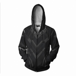 Black Panther Hooded zipper sw...