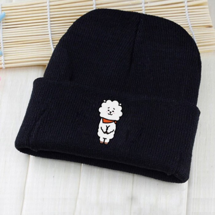 BTS BT21 lamb Printed knit cap hat 18X30CM 70G price for 5 pcs