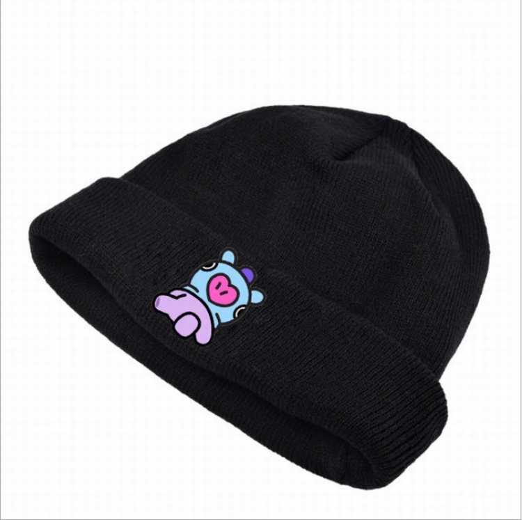 BTS BT21 pony Bluetooth music Printed knit cap hat 18X30CM 70G
