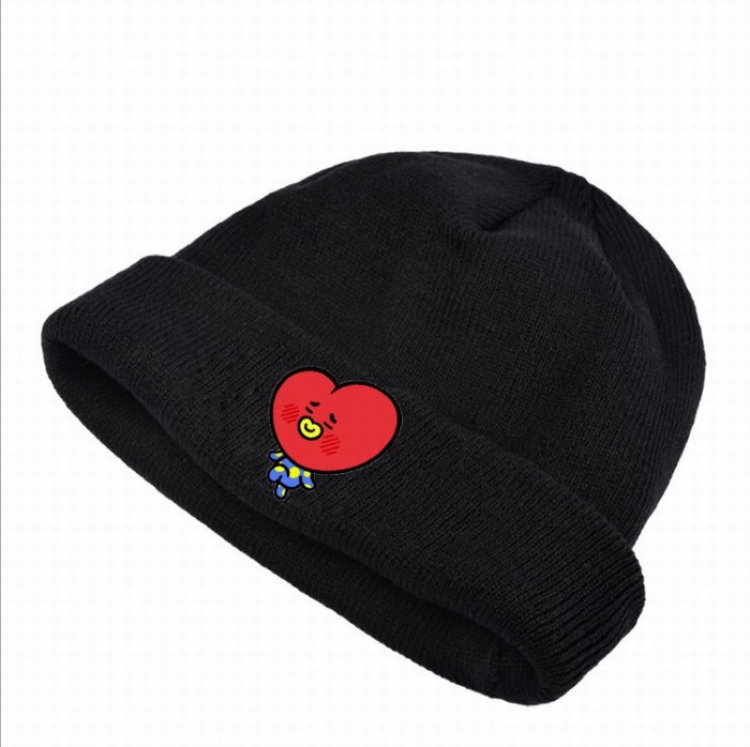 BTS BT21 Love Bluetooth music Printed knit cap hat 18X30CM 70G