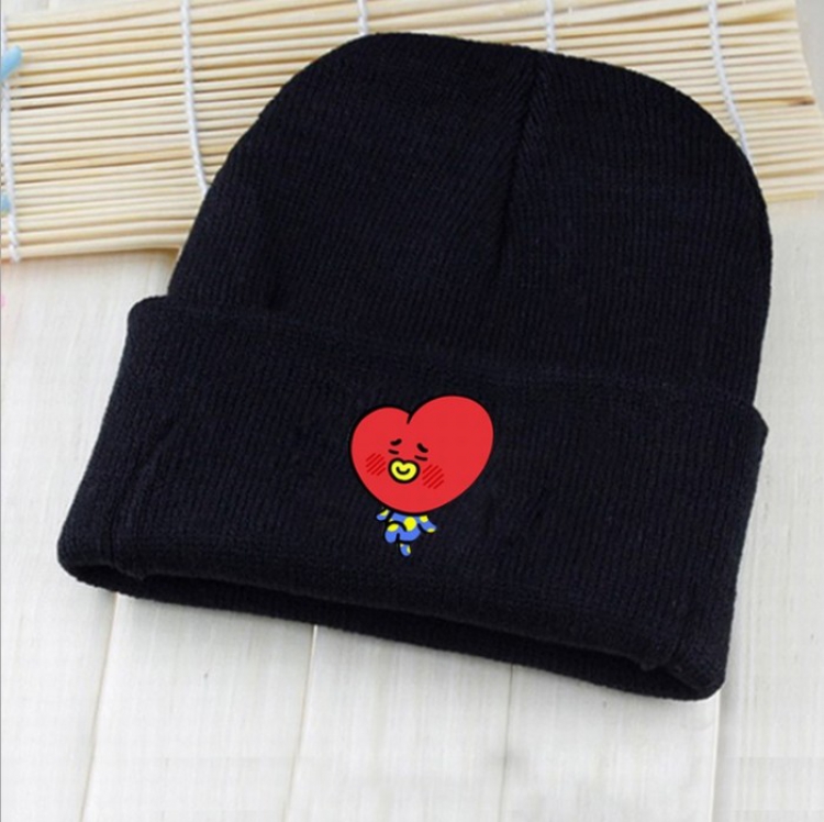 BTS BT21 Love Printed knit cap hat 18X30CM 70G price for 5 pcs